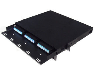 China Resbalando el módulo de los casetes 3 LGX de la fibra MPO/MTP de la caja de distribución de la fibra óptica del panel de remiendo 3 máximos x 24 proveedor