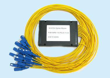 China Divisor de fibra óptica 1*16 del PLC para los acopladores fibroópticos de la red de la topología de ODN que parten proveedor